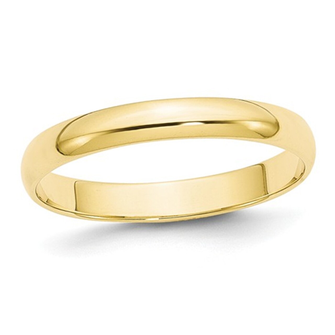 Gem And Harmony Ladies 10K Yellow Gold 3mm Polished Wedding Band Ring